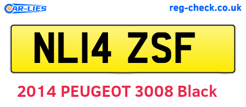 NL14ZSF are the vehicle registration plates.