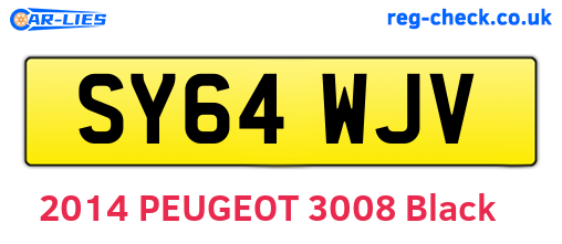 SY64WJV are the vehicle registration plates.