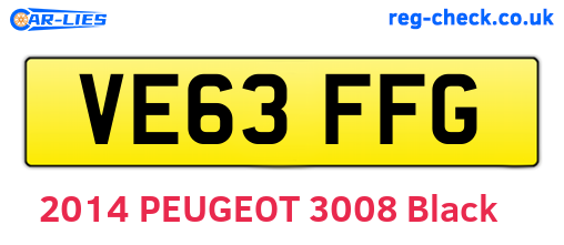 VE63FFG are the vehicle registration plates.