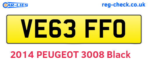 VE63FFO are the vehicle registration plates.