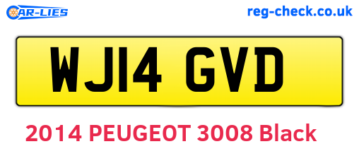 WJ14GVD are the vehicle registration plates.