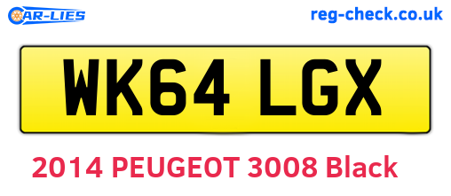 WK64LGX are the vehicle registration plates.