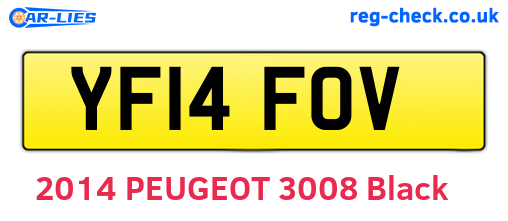 YF14FOV are the vehicle registration plates.