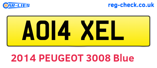 AO14XEL are the vehicle registration plates.