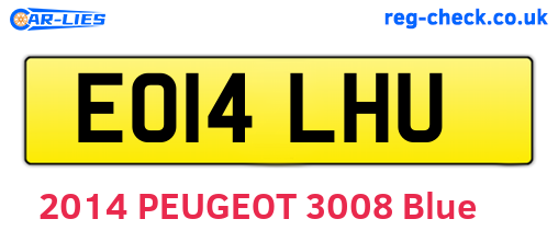EO14LHU are the vehicle registration plates.