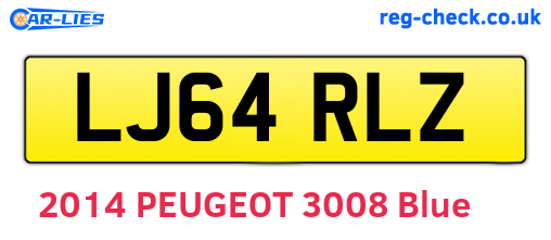 LJ64RLZ are the vehicle registration plates.