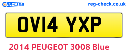OV14YXP are the vehicle registration plates.
