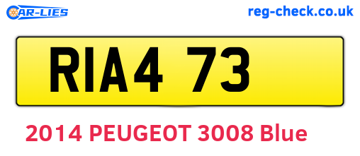 RIA473 are the vehicle registration plates.