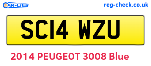 SC14WZU are the vehicle registration plates.