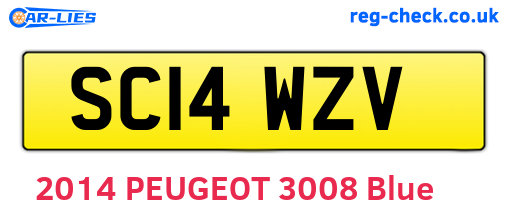SC14WZV are the vehicle registration plates.