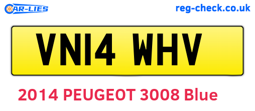 VN14WHV are the vehicle registration plates.