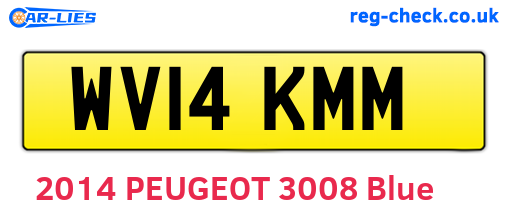 WV14KMM are the vehicle registration plates.