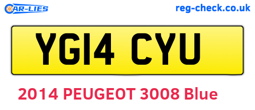 YG14CYU are the vehicle registration plates.
