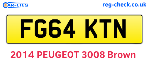 FG64KTN are the vehicle registration plates.