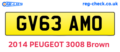 GV63AMO are the vehicle registration plates.