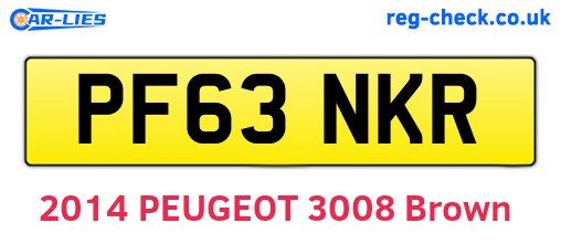 PF63NKR are the vehicle registration plates.