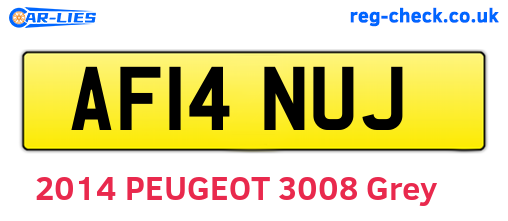 AF14NUJ are the vehicle registration plates.