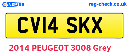 CV14SKX are the vehicle registration plates.