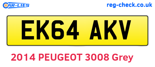 EK64AKV are the vehicle registration plates.