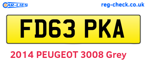 FD63PKA are the vehicle registration plates.