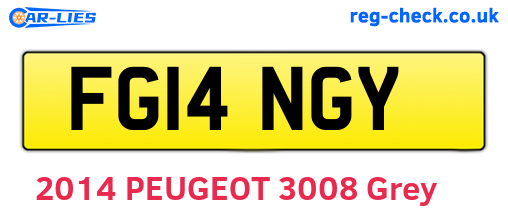 FG14NGY are the vehicle registration plates.