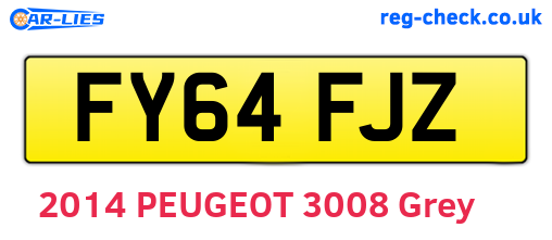 FY64FJZ are the vehicle registration plates.