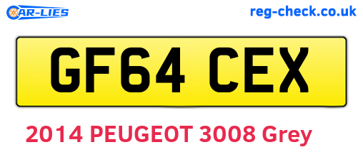 GF64CEX are the vehicle registration plates.