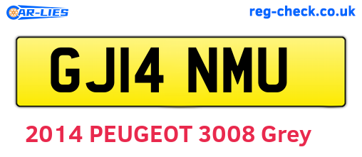GJ14NMU are the vehicle registration plates.