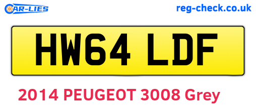 HW64LDF are the vehicle registration plates.