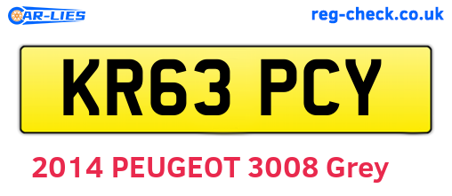 KR63PCY are the vehicle registration plates.
