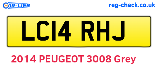 LC14RHJ are the vehicle registration plates.