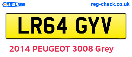LR64GYV are the vehicle registration plates.