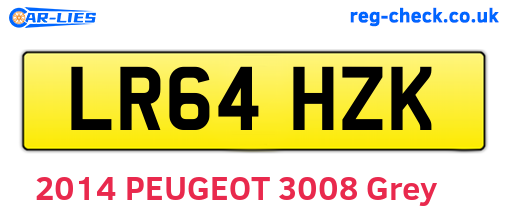 LR64HZK are the vehicle registration plates.