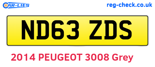 ND63ZDS are the vehicle registration plates.