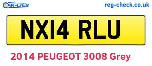 NX14RLU are the vehicle registration plates.