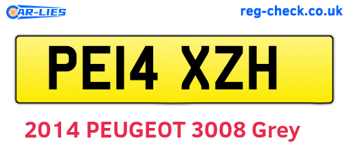 PE14XZH are the vehicle registration plates.