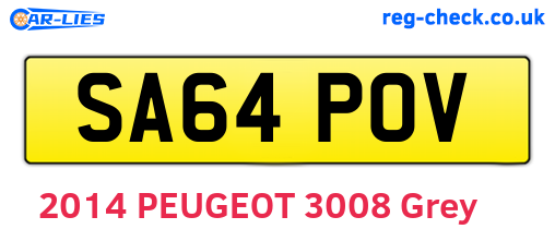 SA64POV are the vehicle registration plates.