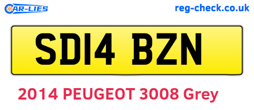 SD14BZN are the vehicle registration plates.