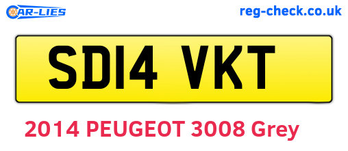 SD14VKT are the vehicle registration plates.
