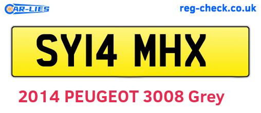 SY14MHX are the vehicle registration plates.