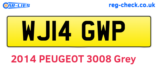 WJ14GWP are the vehicle registration plates.