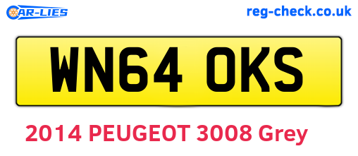 WN64OKS are the vehicle registration plates.