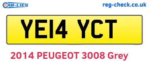 YE14YCT are the vehicle registration plates.