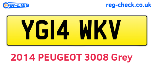 YG14WKV are the vehicle registration plates.