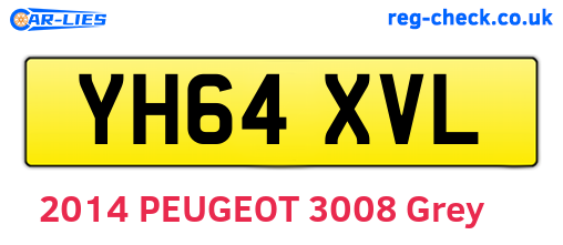 YH64XVL are the vehicle registration plates.