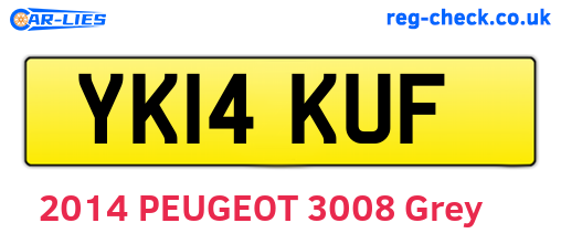 YK14KUF are the vehicle registration plates.