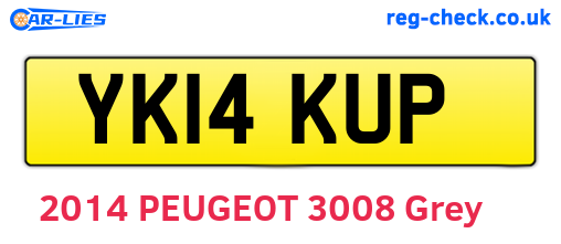 YK14KUP are the vehicle registration plates.