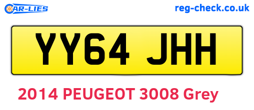 YY64JHH are the vehicle registration plates.