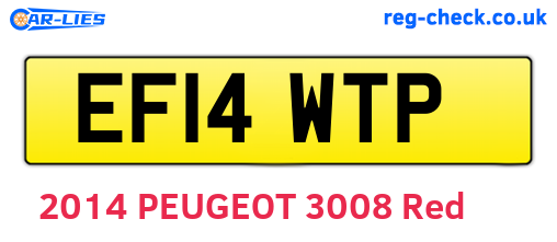 EF14WTP are the vehicle registration plates.