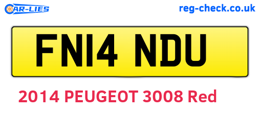 FN14NDU are the vehicle registration plates.